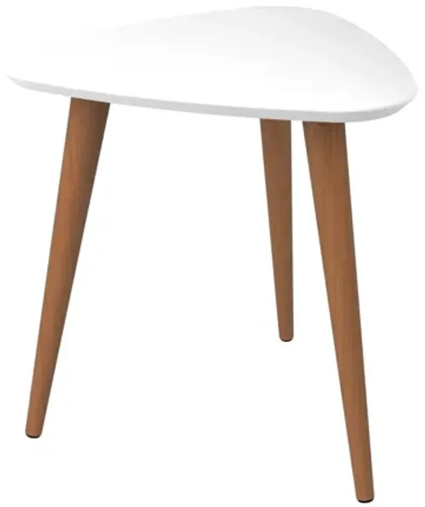 Utopia - Triangle End Table - White