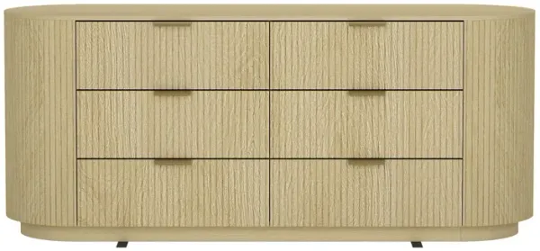 Olivia - Double Dresser With 6 Drawers - Oak