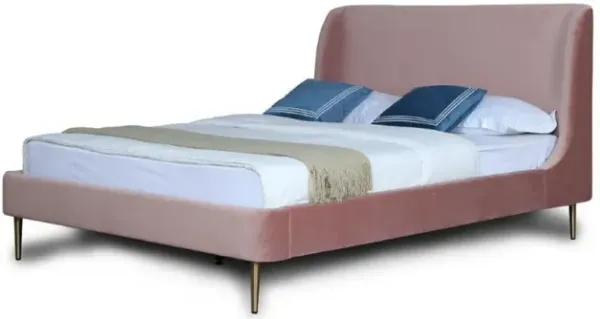 Upholstered Bed With Curved Headboard
