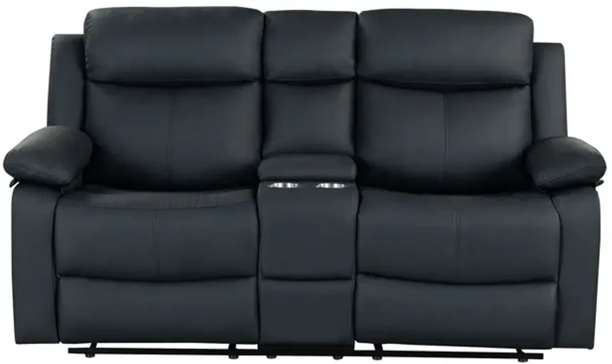 Blanche - Console Reclining Loveseat With LED Lights