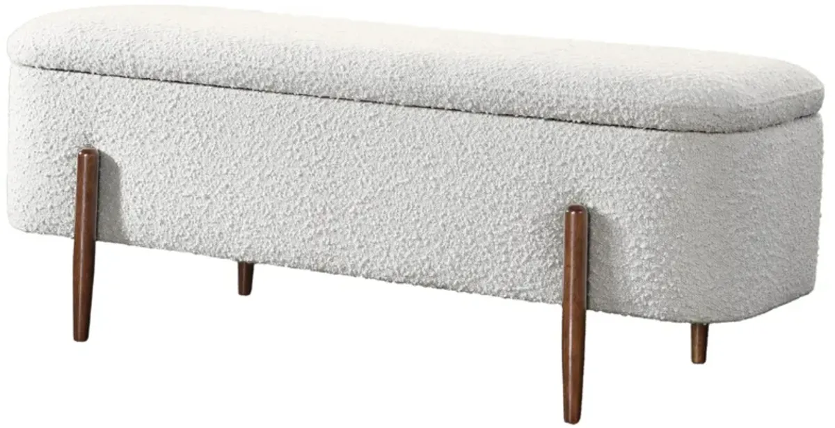 Sarna - Storage Bench - Ivory
