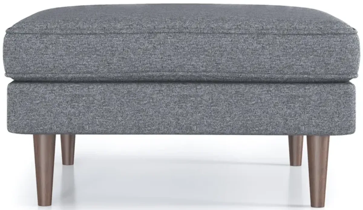 Amber - Square Upholstered Ottoman Linen