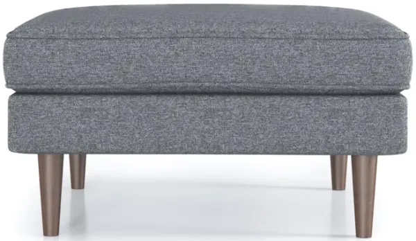 Amber - Square Upholstered Ottoman Linen
