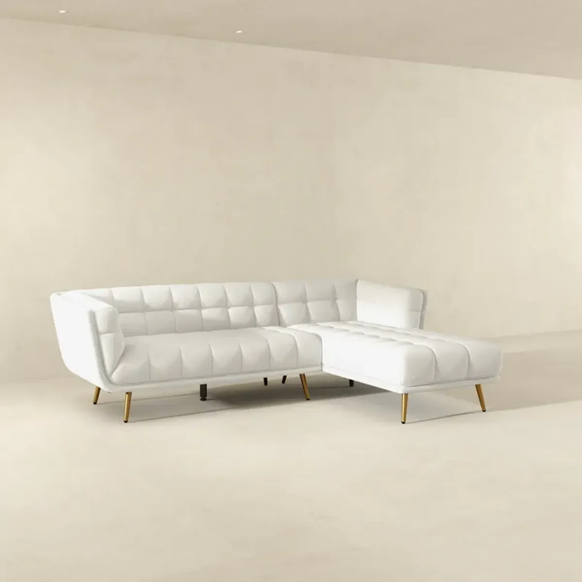 Addison - L Shape Sectional Sofa Tufted