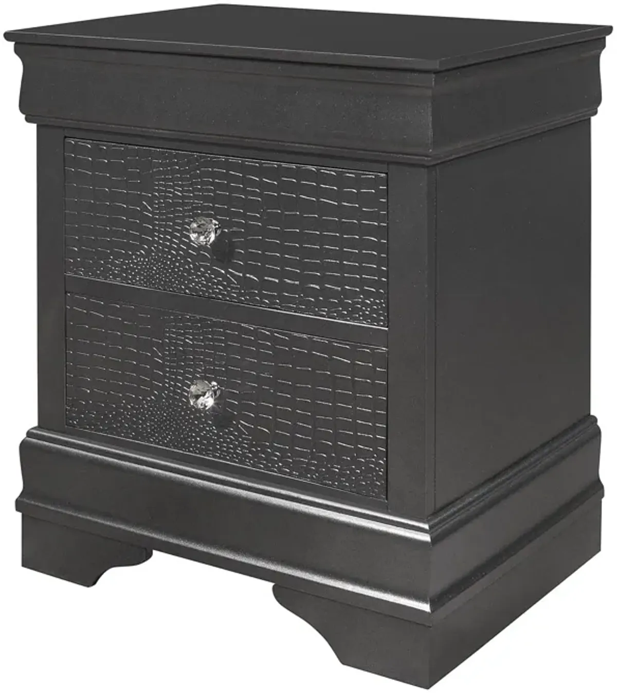 Shaker - Crocodile Metallic Nightstand