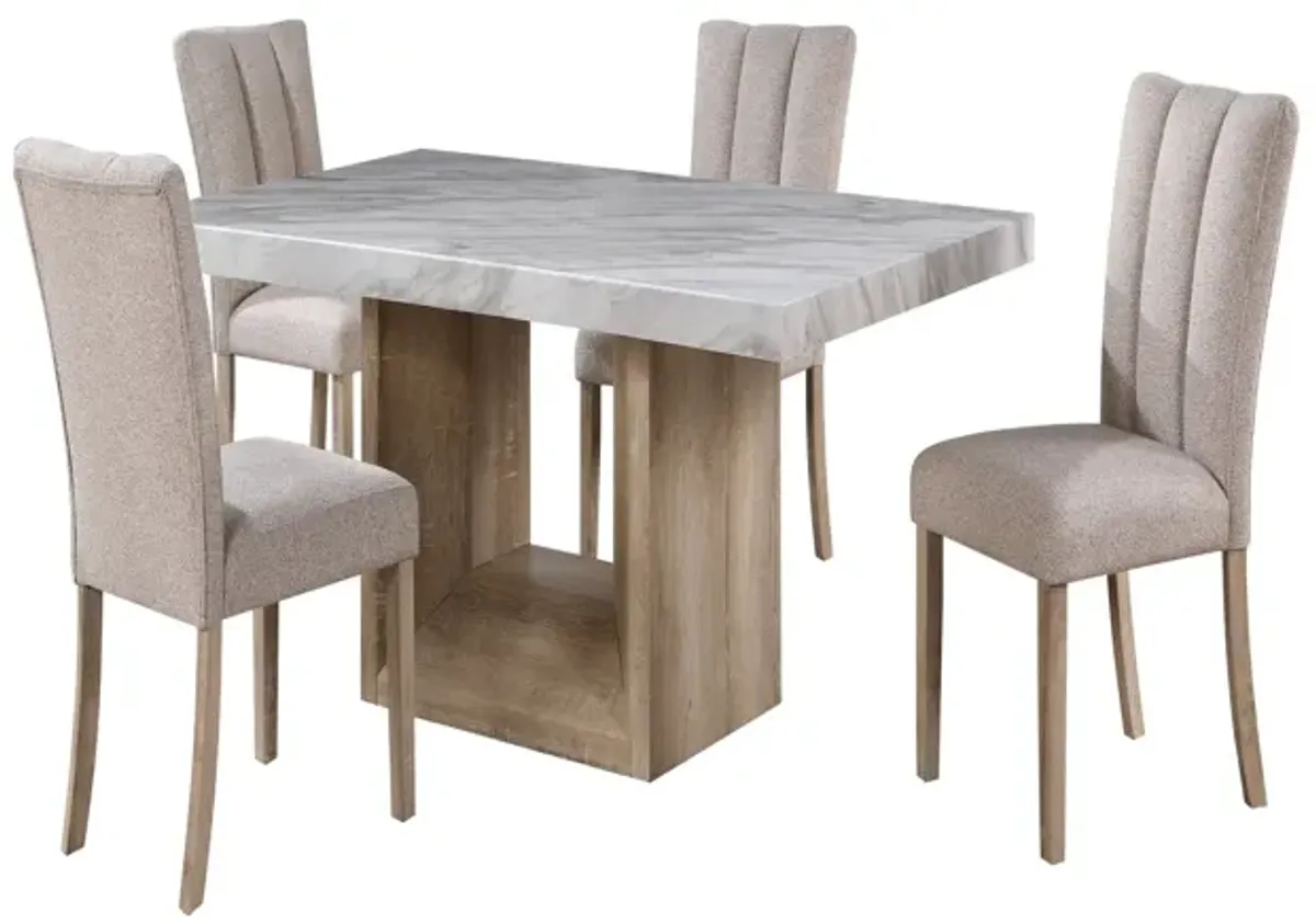 Sheena - 5 Pieces Dining Table Set With Chairs