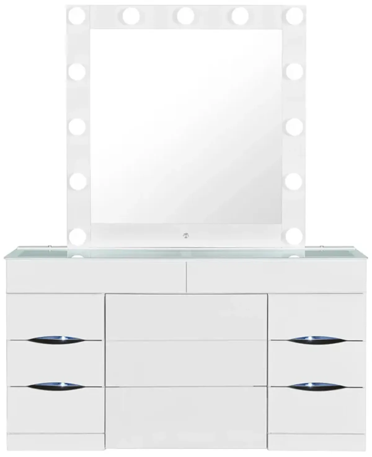Elisa - Vanity Set With Stool And LED Bulbs