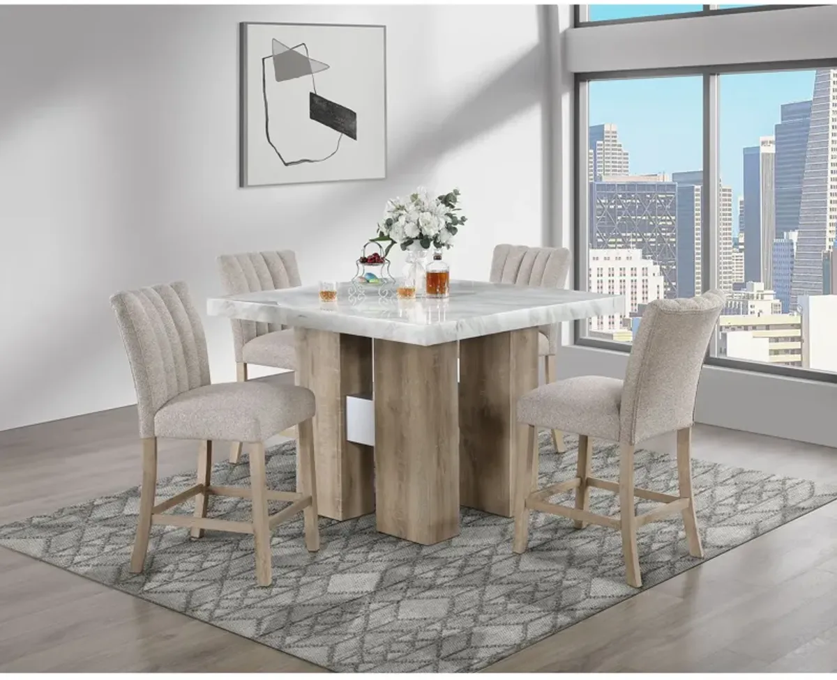 Mikha - Bar Table And 4 Bar Stools