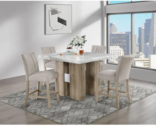 Mikha - Bar Table And 4 Bar Stools