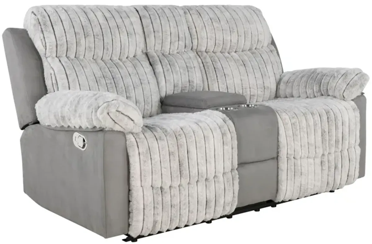 Bruni - Console Reclining Loveseat With Manual Recline