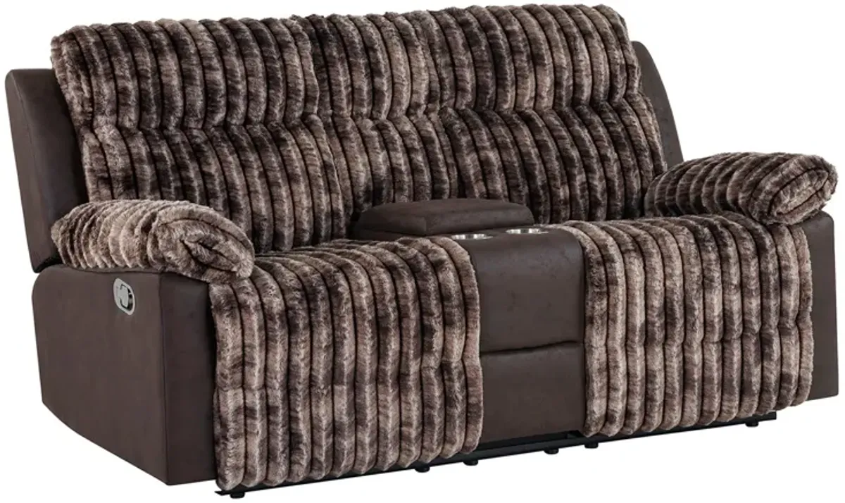 Bruni - Console Reclining Loveseat With Manual Recline