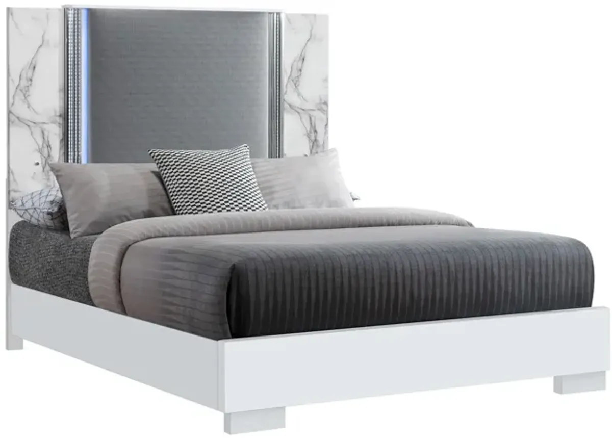 Moon - Modern Bed With LED Accent Lighting