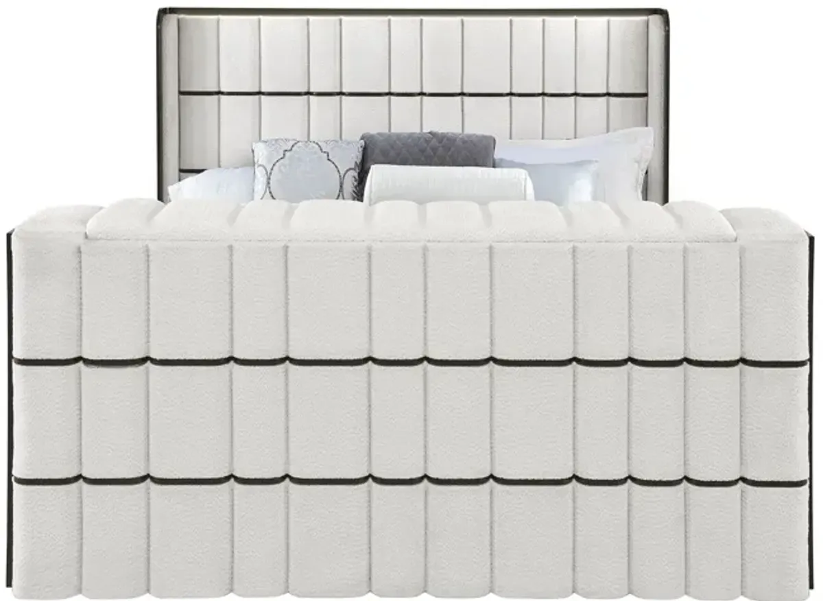 Isaiah - Bed With TV Lift-LED Speakers And Fireplace