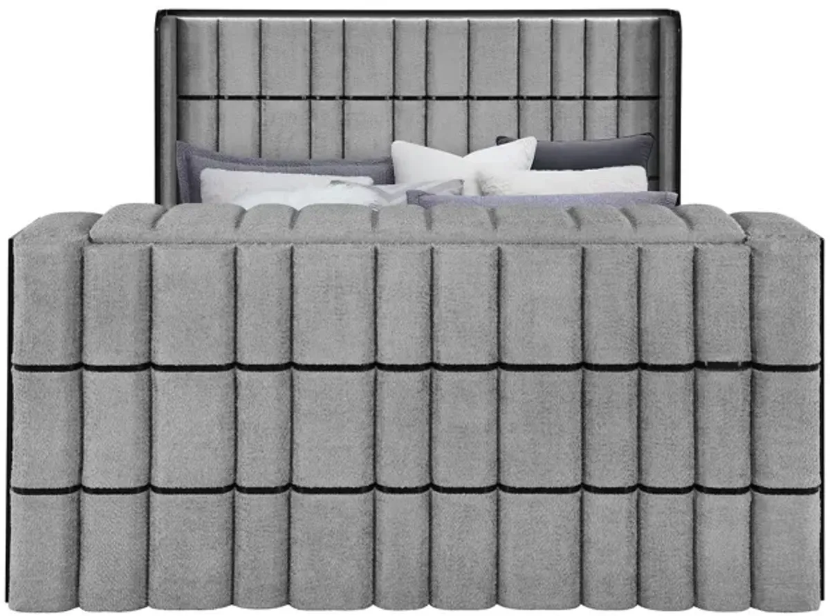 Isaiah - Bed With TV Lift-LED Speakers And Fireplace