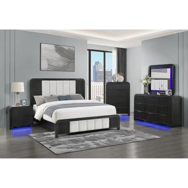 Beverly - 5 Piece Bedroom Set With Fluted Detailing