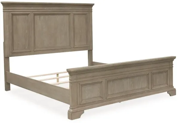 Vallardia - King Panel Bed - Light Grayish Brown