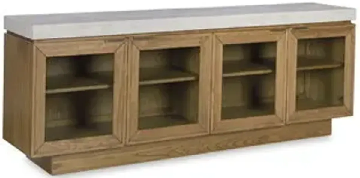 Adanworth - Accent Cabinet - Light Brown / Gray