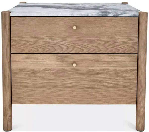 Huppé Jules White Oak 2 Drawer Nightstand