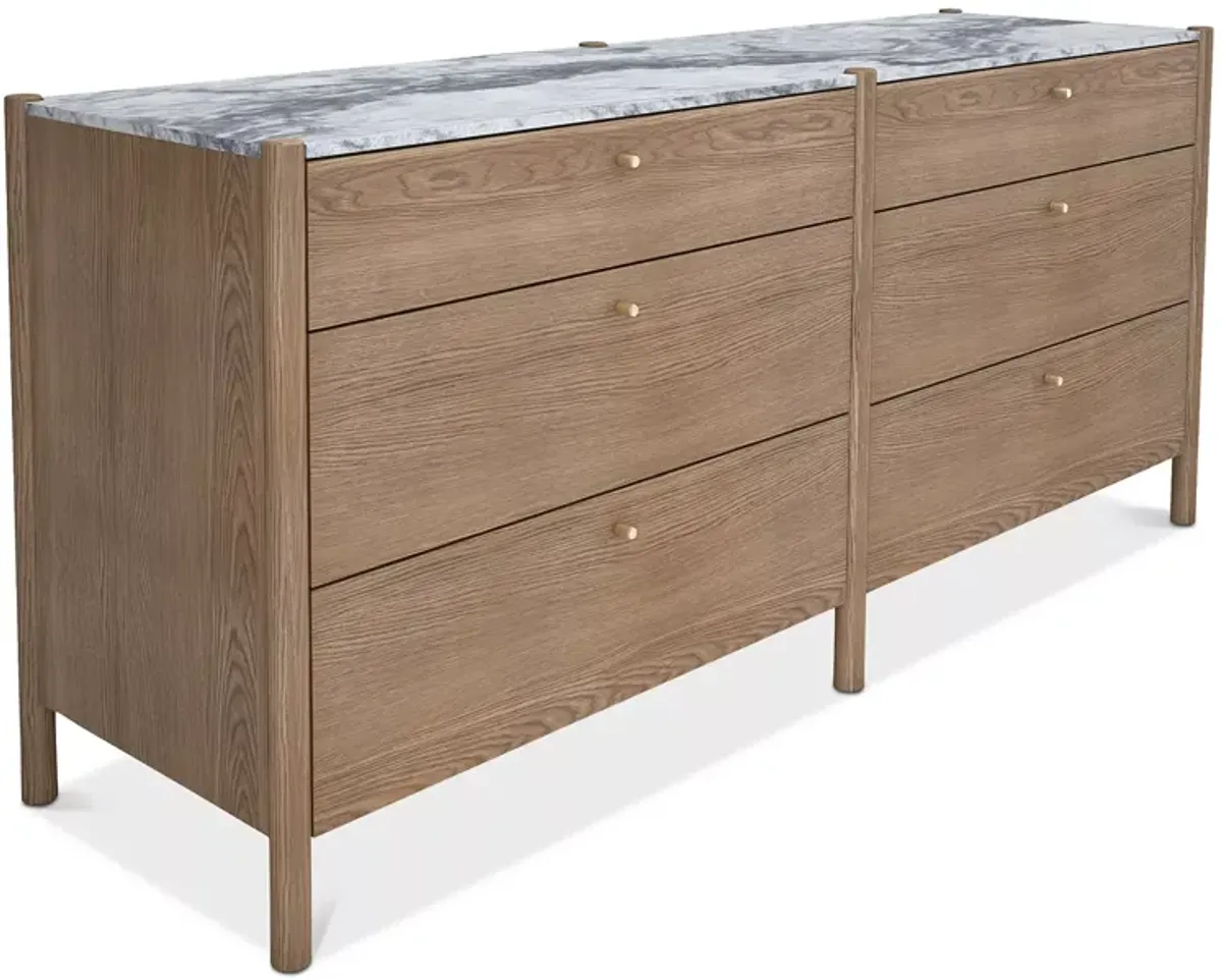 HuppÃ© Jules White Oak 6 Drawer Dresser