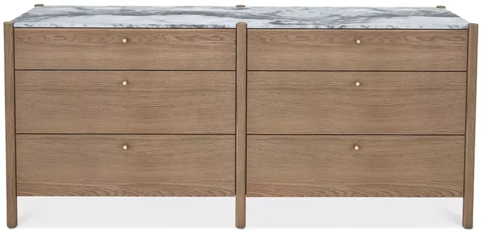 HuppÃ© Jules White Oak 6 Drawer Dresser