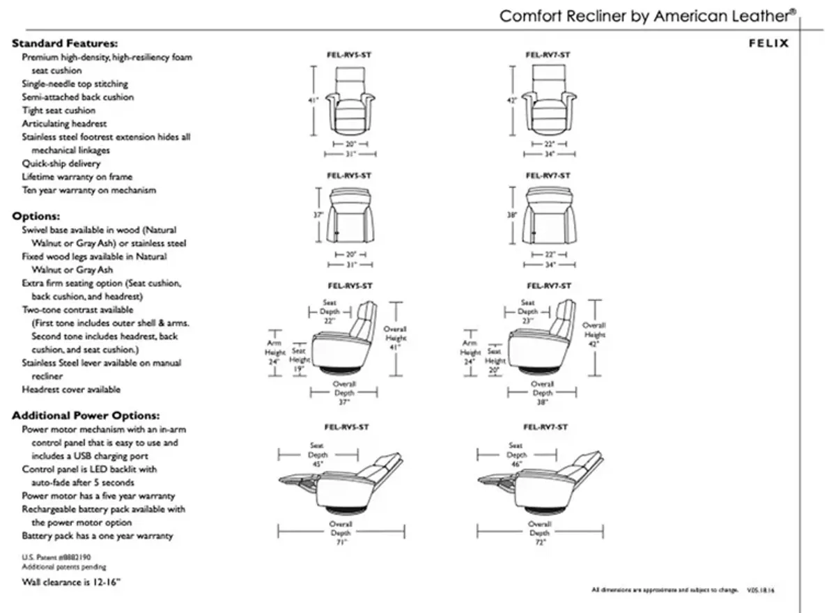 American Leather Felix Comfort Recliner