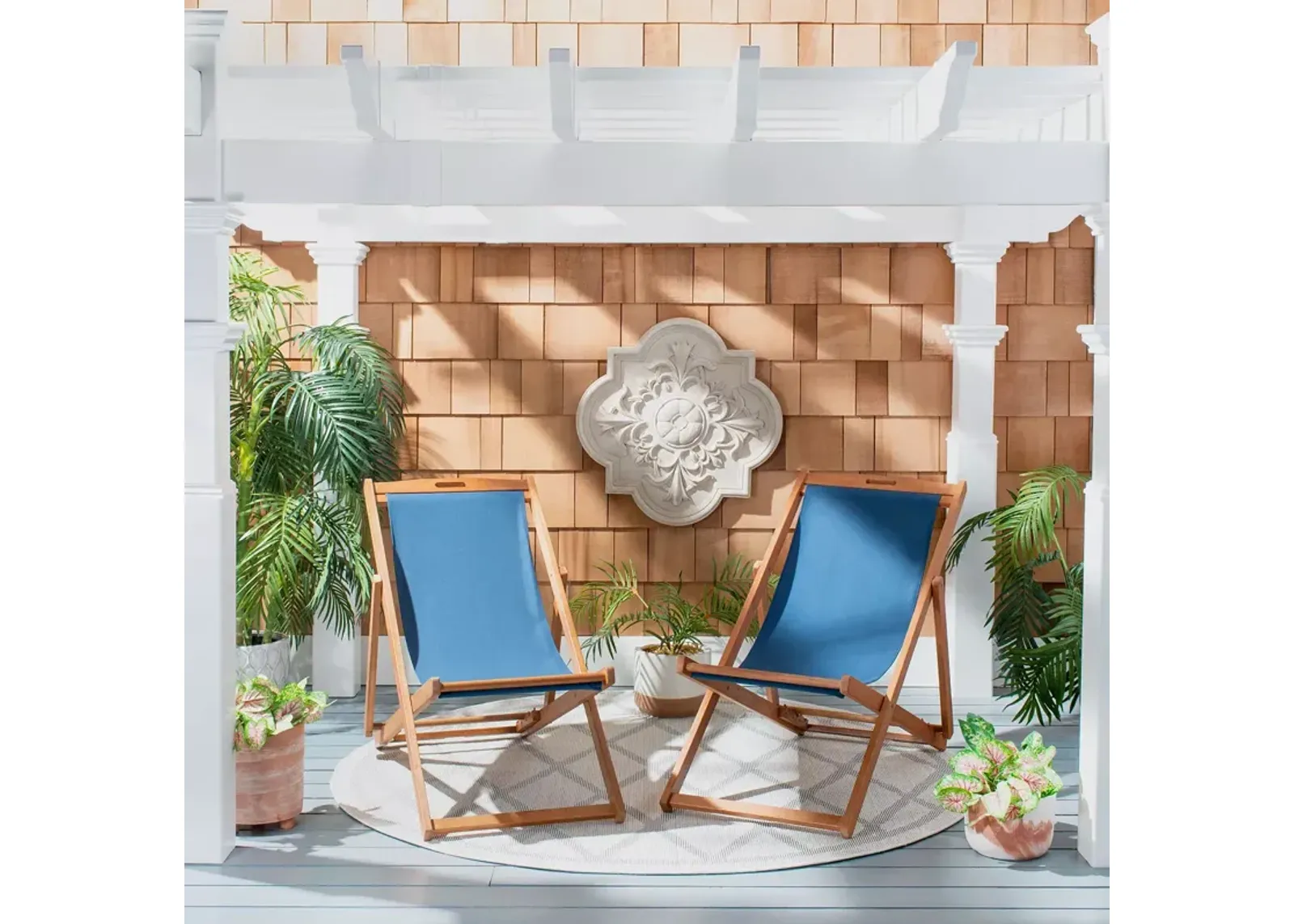 SAFAVIEH Loren Outdoor Sling Chair, Set of 2