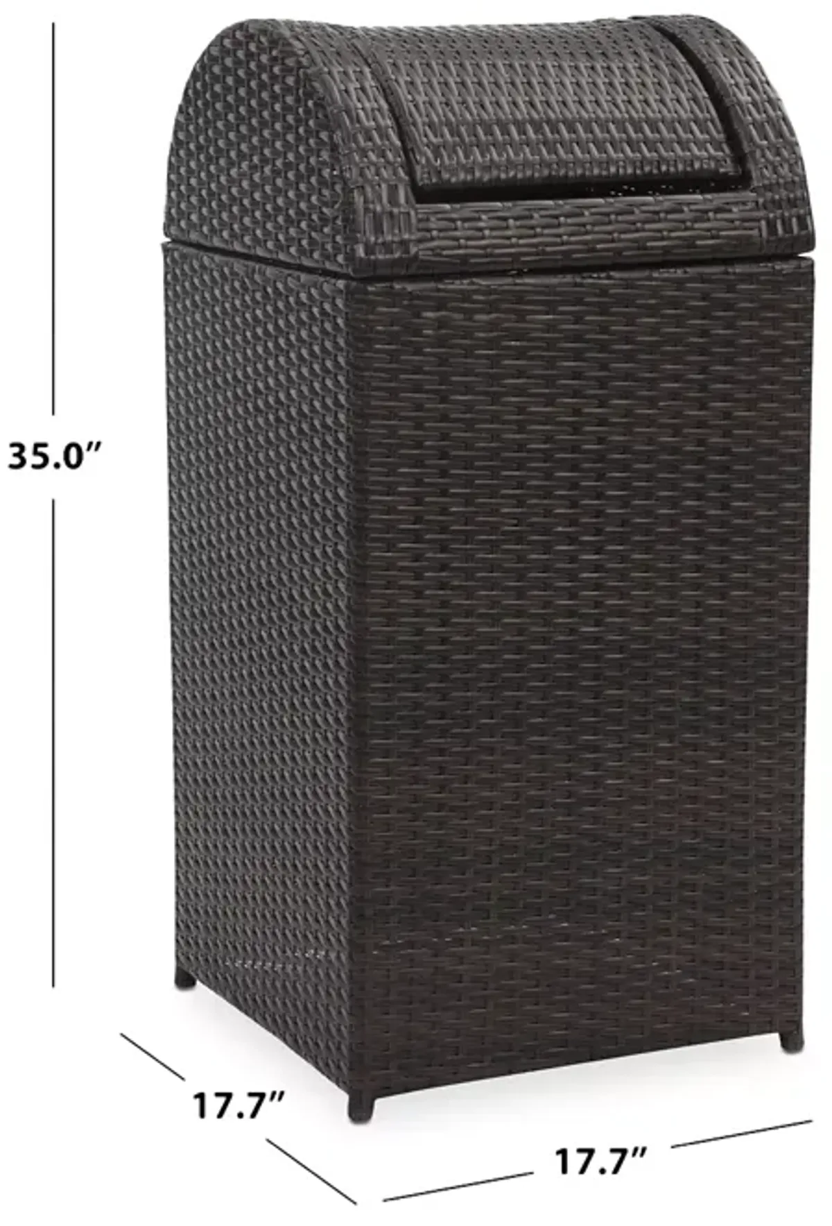 SAFAVIEH Bishop Outdoor Wicker Trash Bin