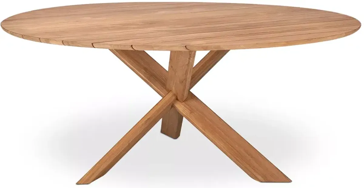 Ethnicraft Teak Circle Outdoor Dining Table - 64"