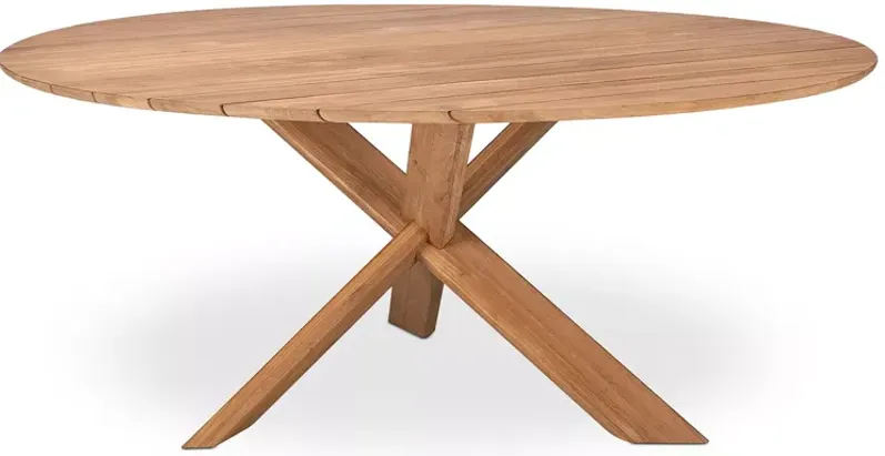 Ethnicraft Teak Circle Outdoor Dining Table - 64"