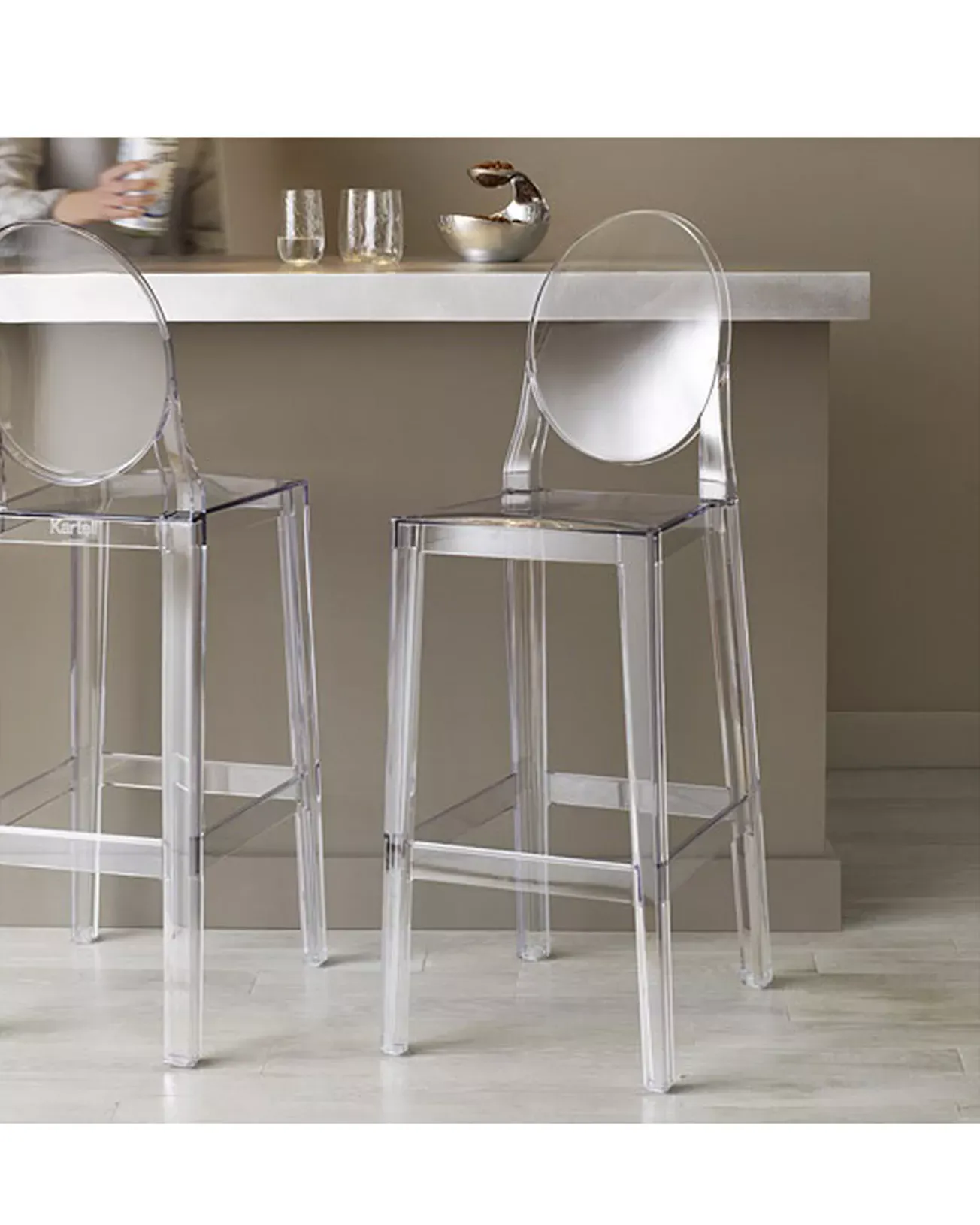 Kartell One More Counter Stool, Set of 2