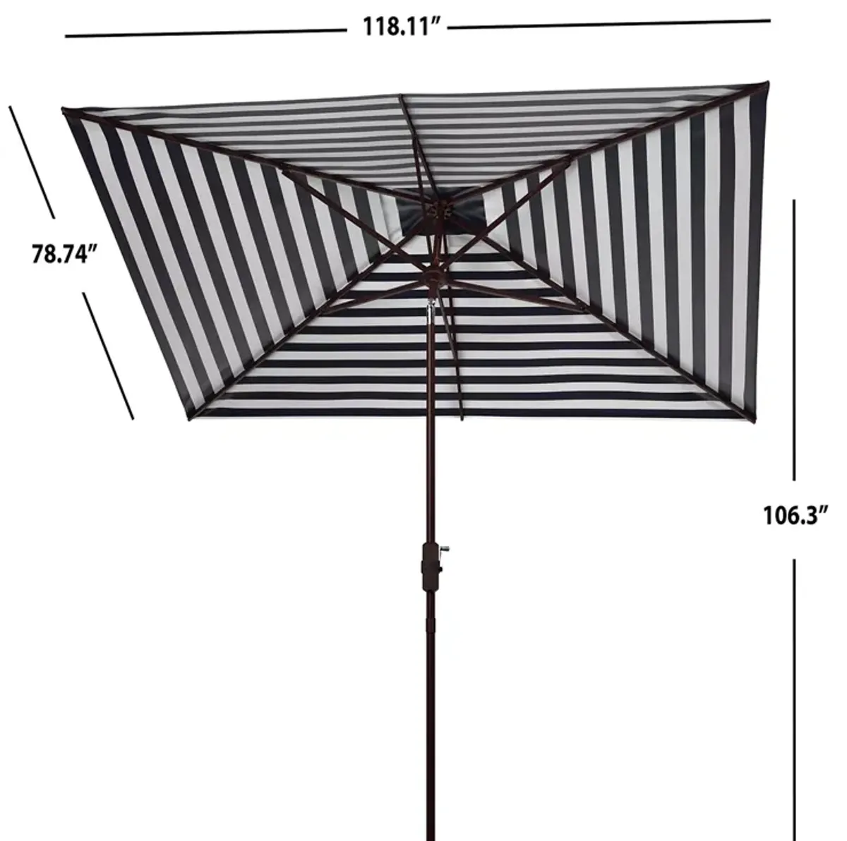 SAFAVIEH Athens Rectangular Umbrella