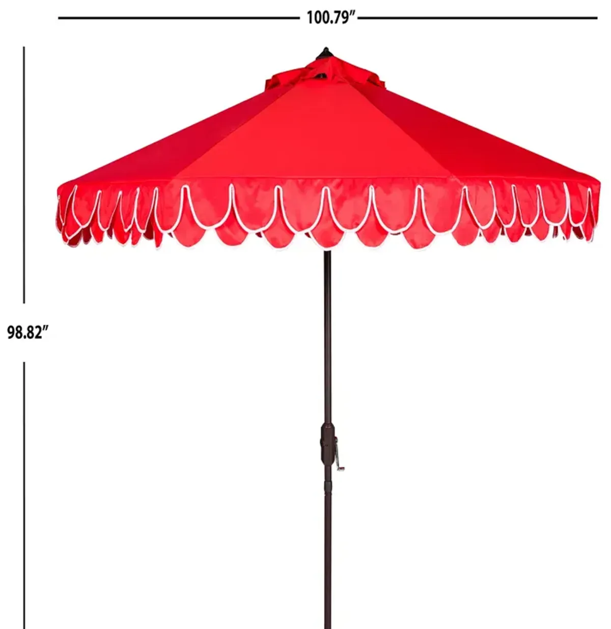 SAFAVIEH Elegant Valance 9 Ft Umbrella