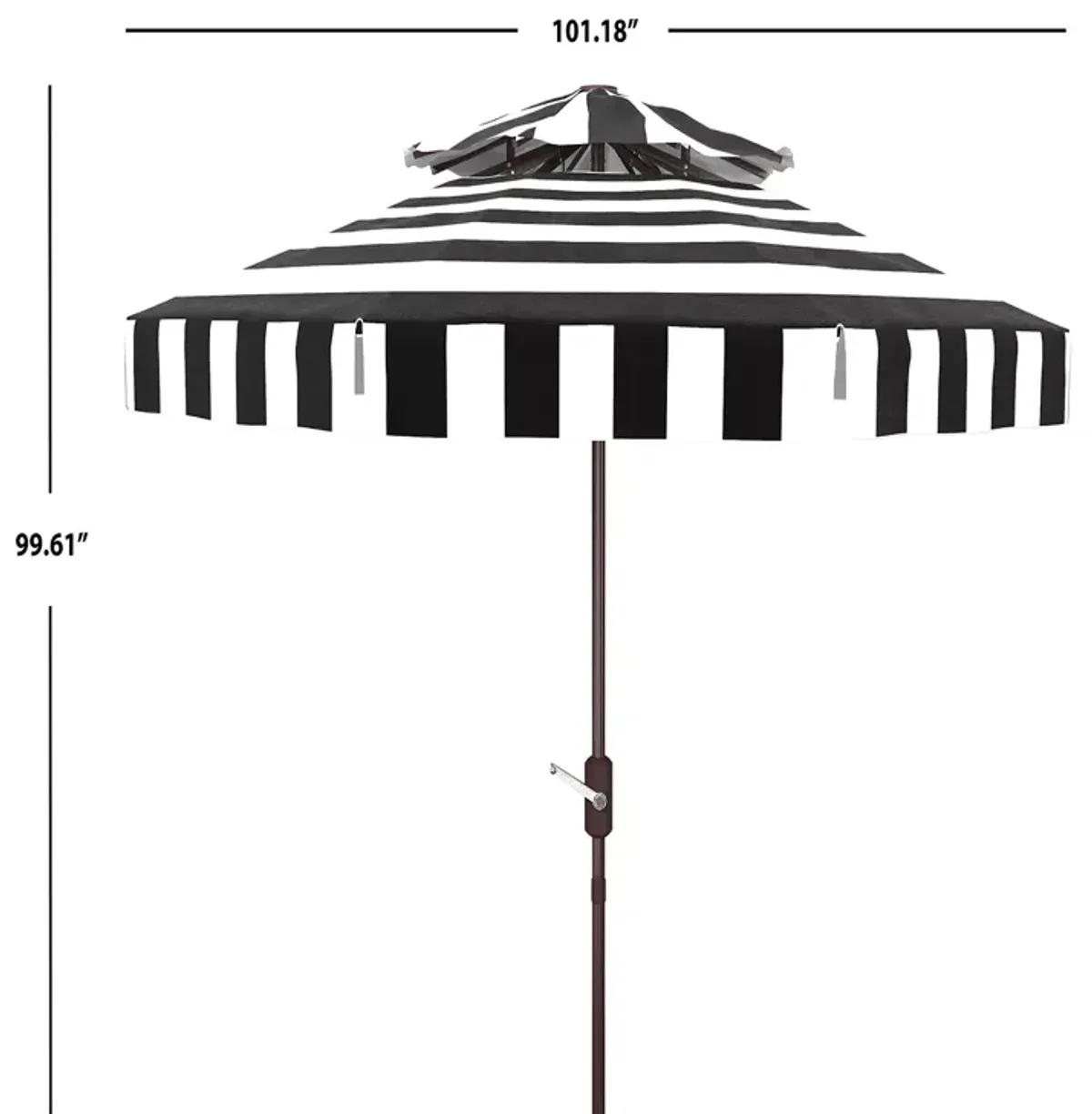 SAFAVIEH Elsa Fashion 9 Ft Tabletop Umbrella