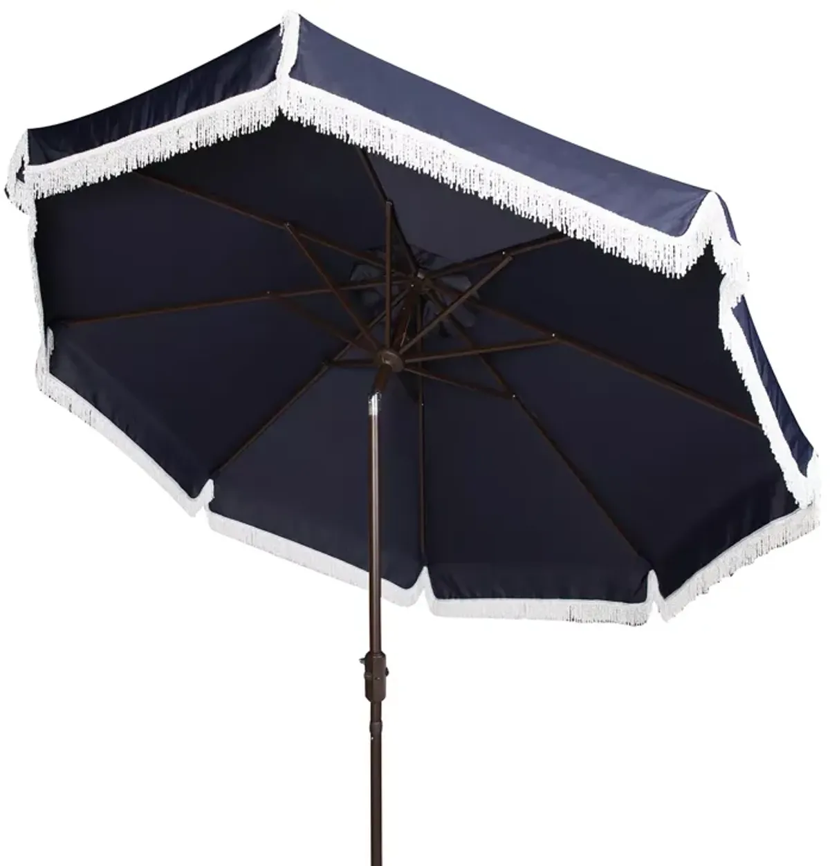 SAFAVIEH Fabia Fringe 9 Ft Crank Umbrella