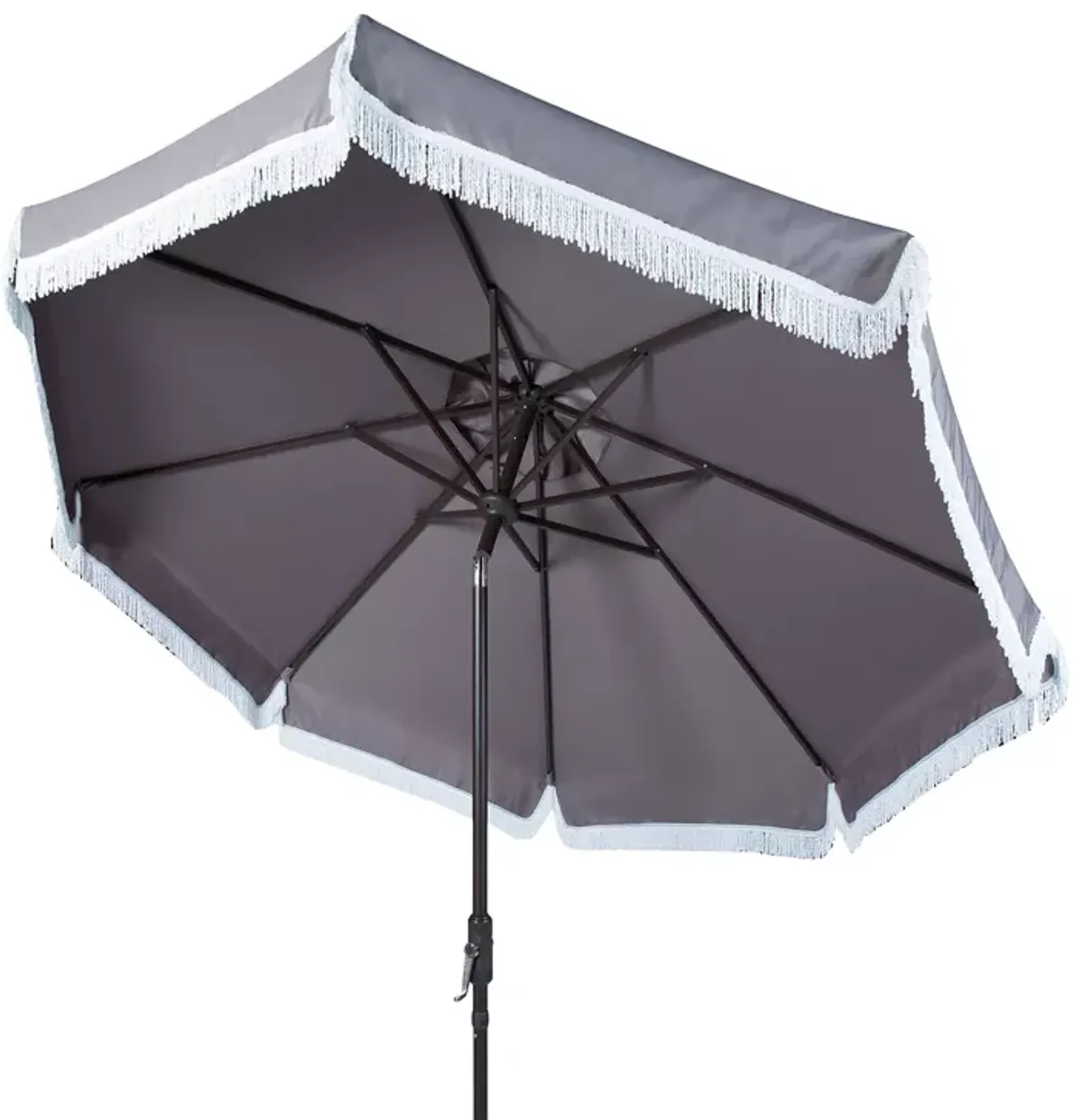 SAFAVIEH Fabia Fringe 9 Ft Crank Umbrella