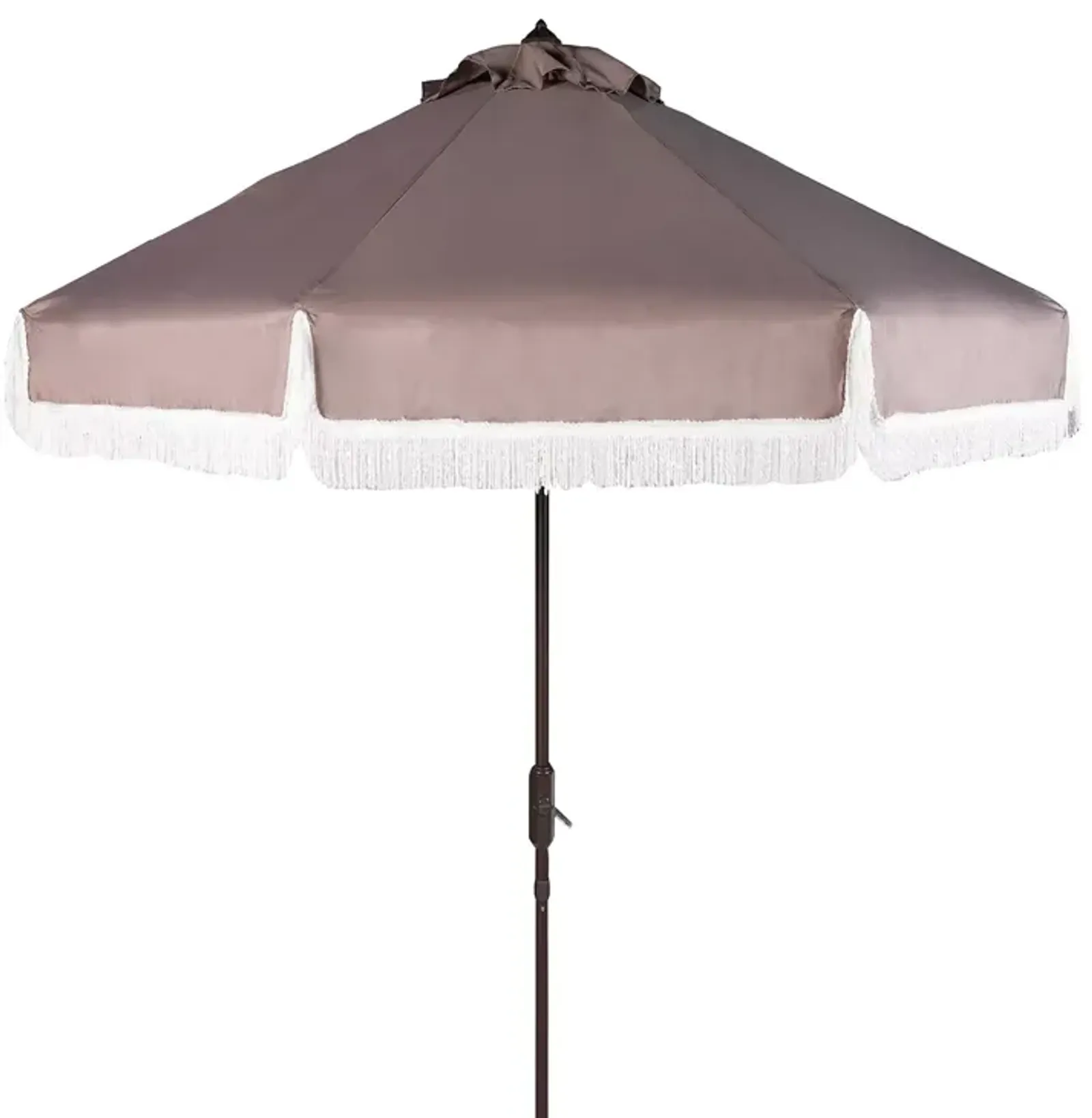 SAFAVIEH Fabia Fringe 9 Ft Crank Umbrella