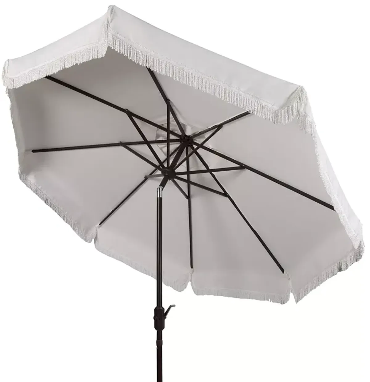 SAFAVIEH Fabia Fringe 9 Ft Crank Umbrella