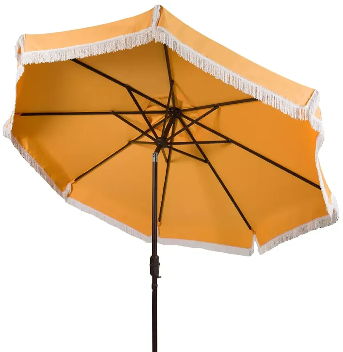 SAFAVIEH Fabia Fringe 9 Ft Crank Umbrella