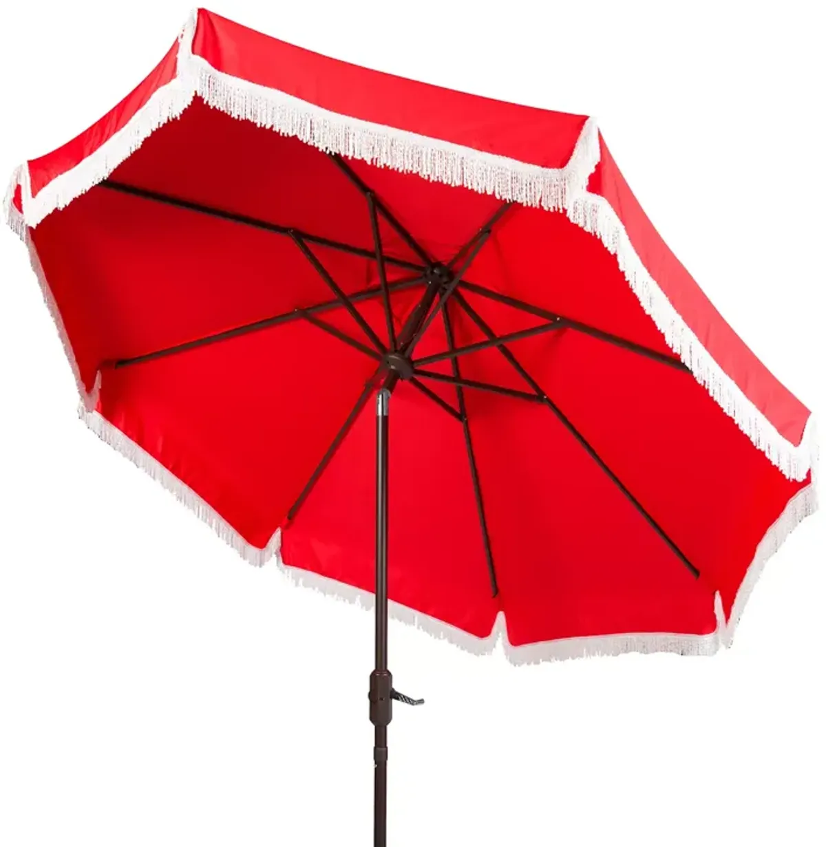 SAFAVIEH Fabia Fringe 9 Ft Crank Umbrella