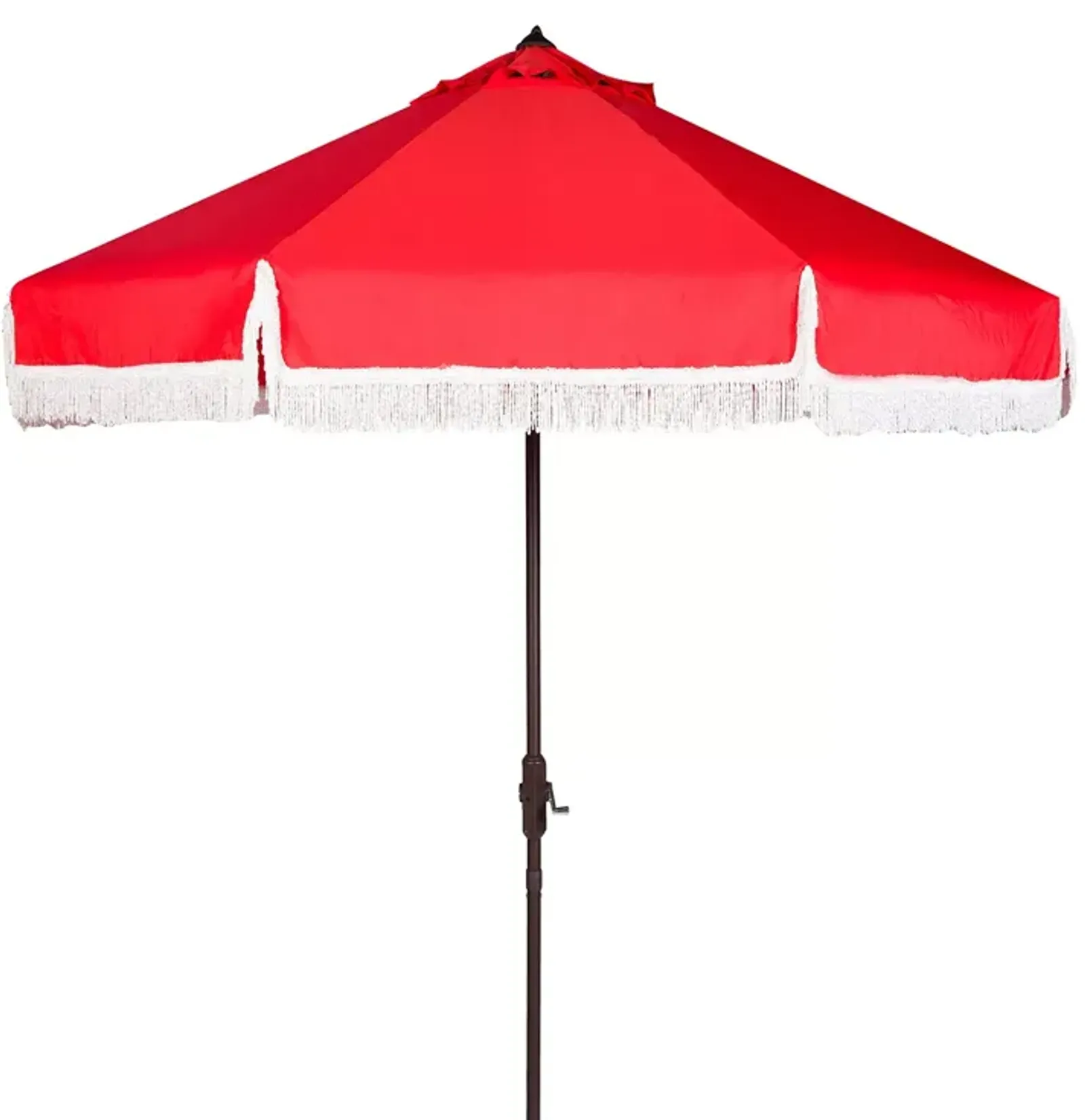 SAFAVIEH Fabia Fringe 9 Ft Crank Umbrella