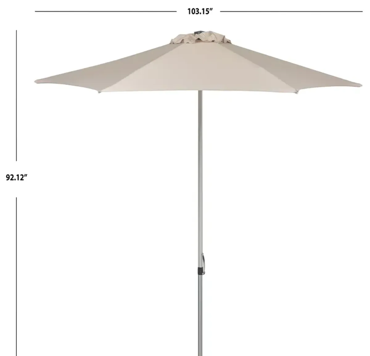 SAFAVIEH Hurst 9 Ft Push Up Umbrella