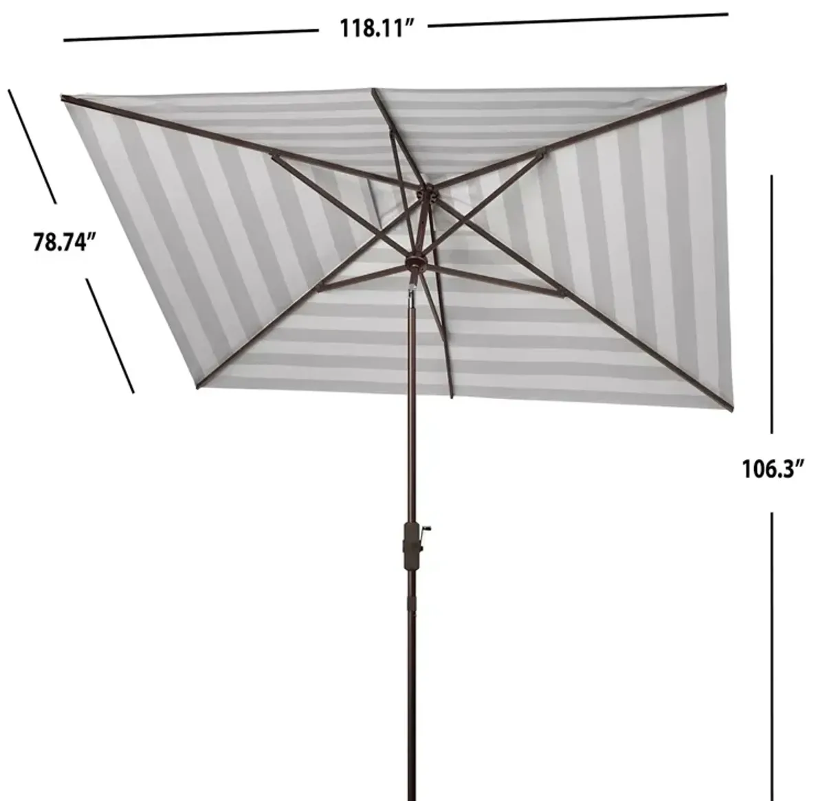 SAFAVIEH Iris Rectangle Umbrella