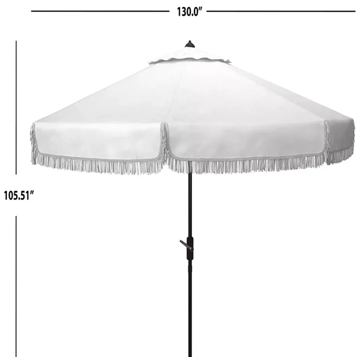 SAFAVIEH Milan 11 Ft Crank Umbrella