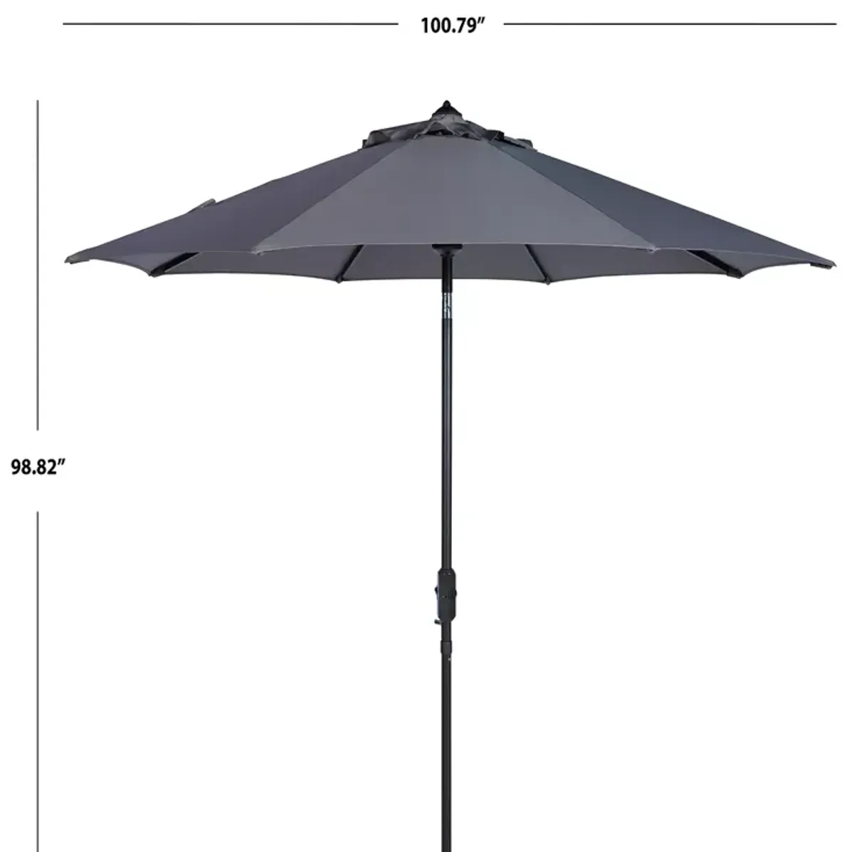 SAFAVIEH Ortega 9 Ft Crank Umbrella