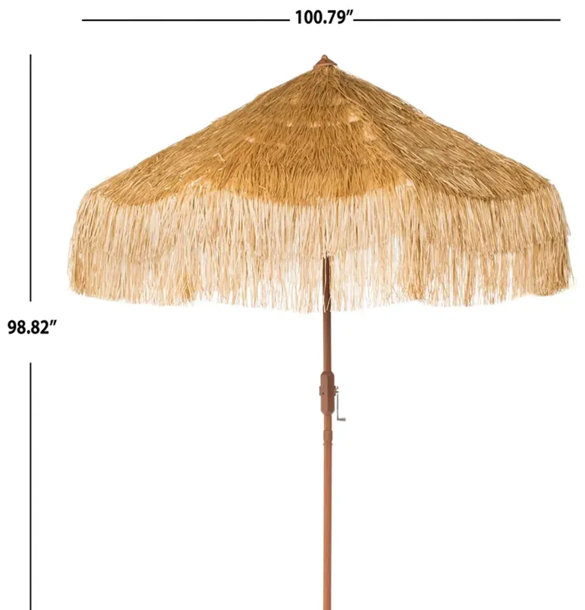 SAFAVIEH Tiki 9 Ft Crank Umbrella