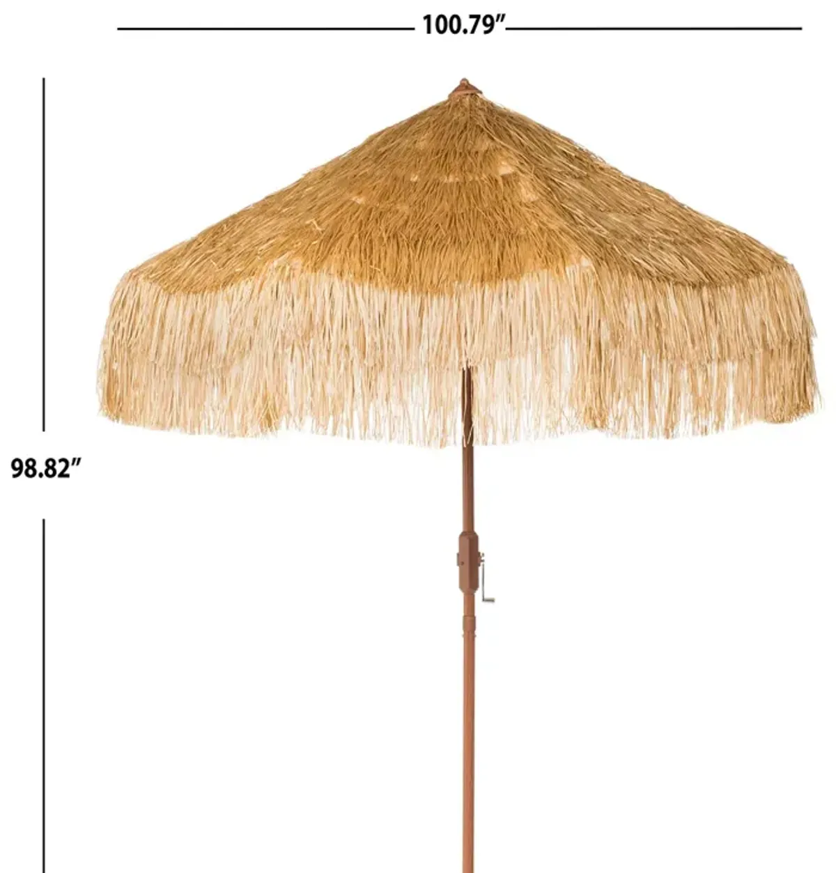 SAFAVIEH Tiki 9 Ft Crank Umbrella