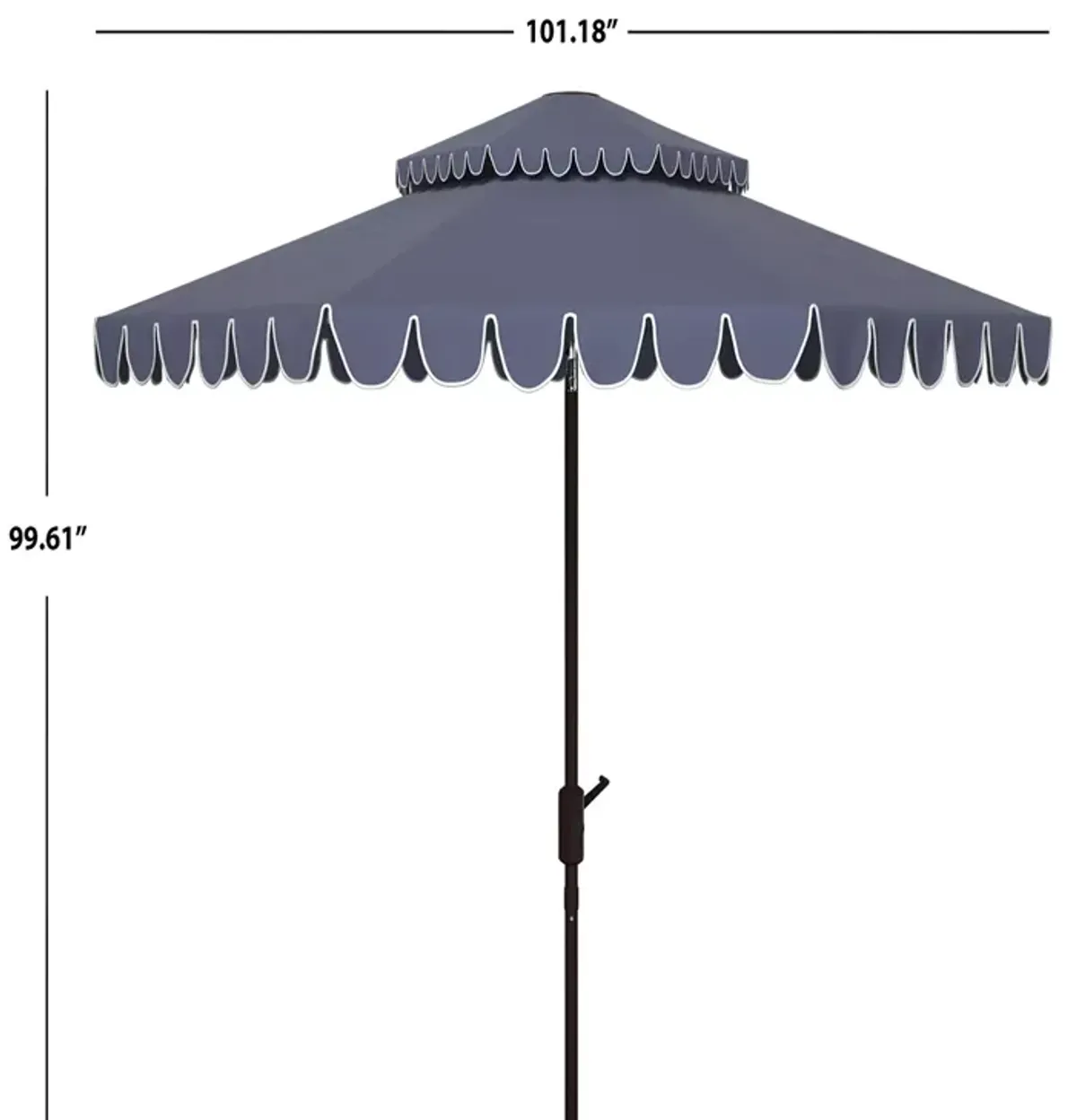 SAFAVIEH Venice 9 Ft Crank Umbrella