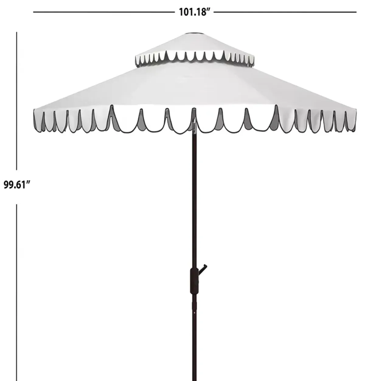 SAFAVIEH Venice 9 Ft Crank Umbrella