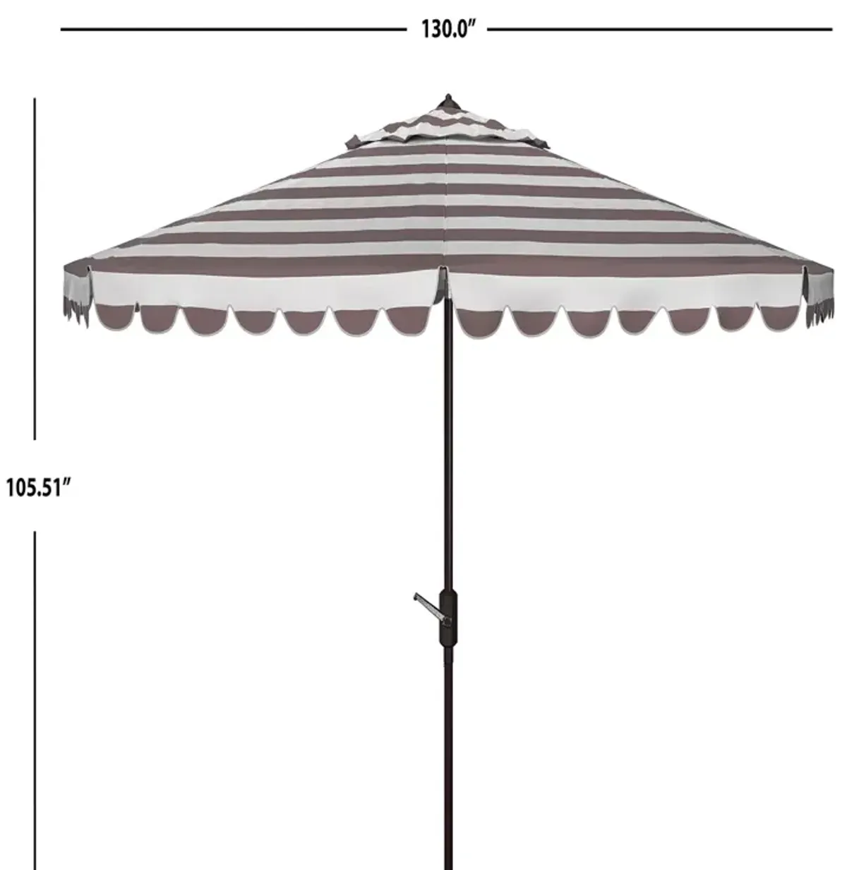 SAFAVIEH Vienna 11 Ft Crank Square Umbrella