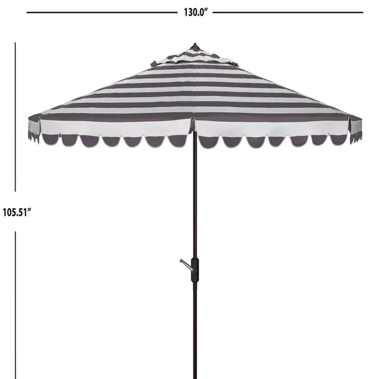 SAFAVIEH Vienna 11 Ft Crank Square Umbrella